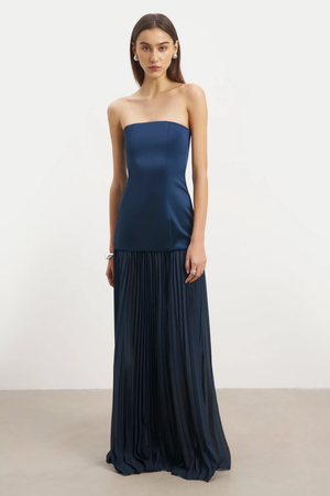 Satin Structured Bodice Gown