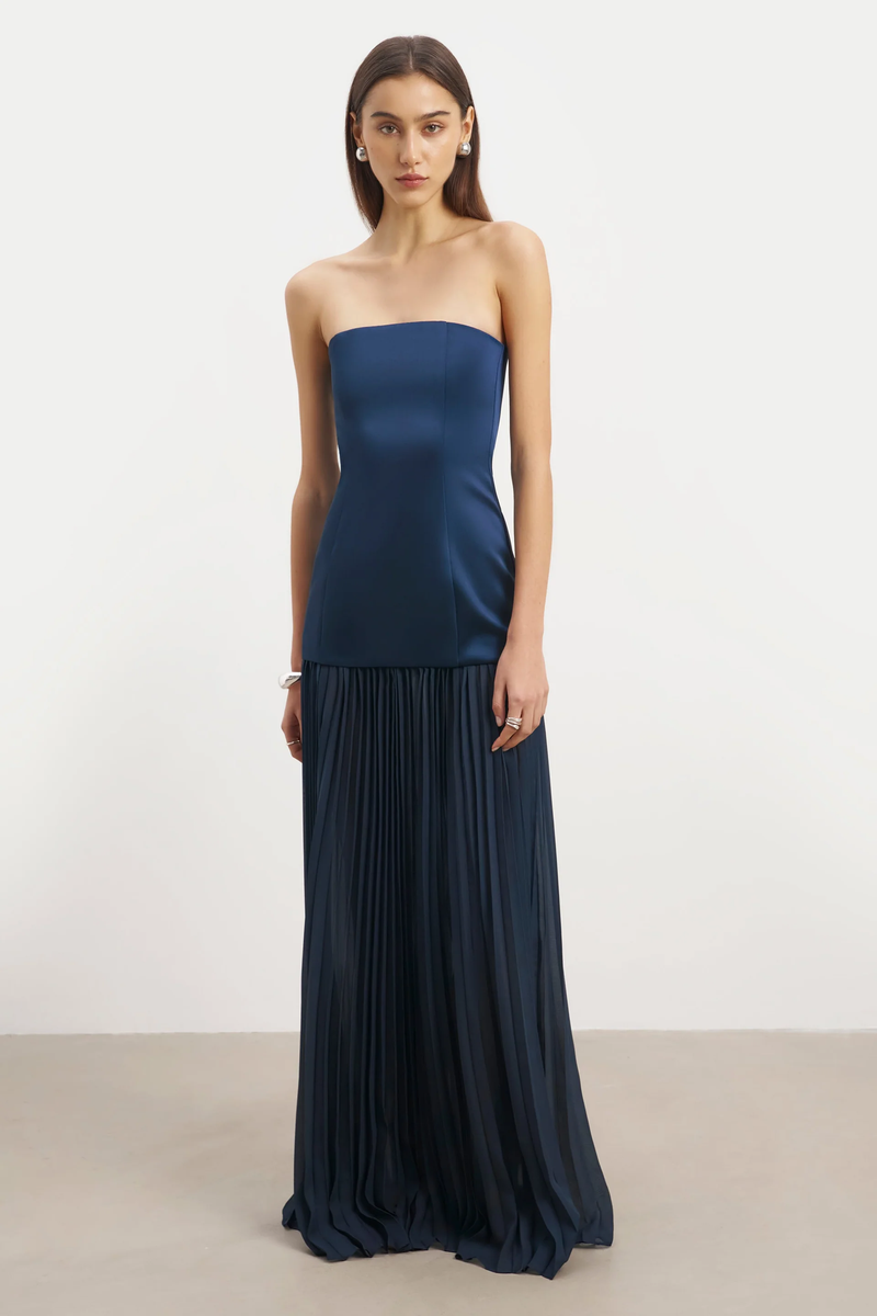 Satin Structured Bodice Gown